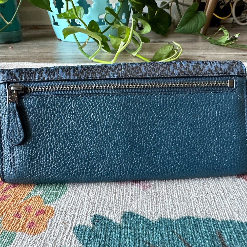 Coach Python Print Wallet -Navy Blue - image 3